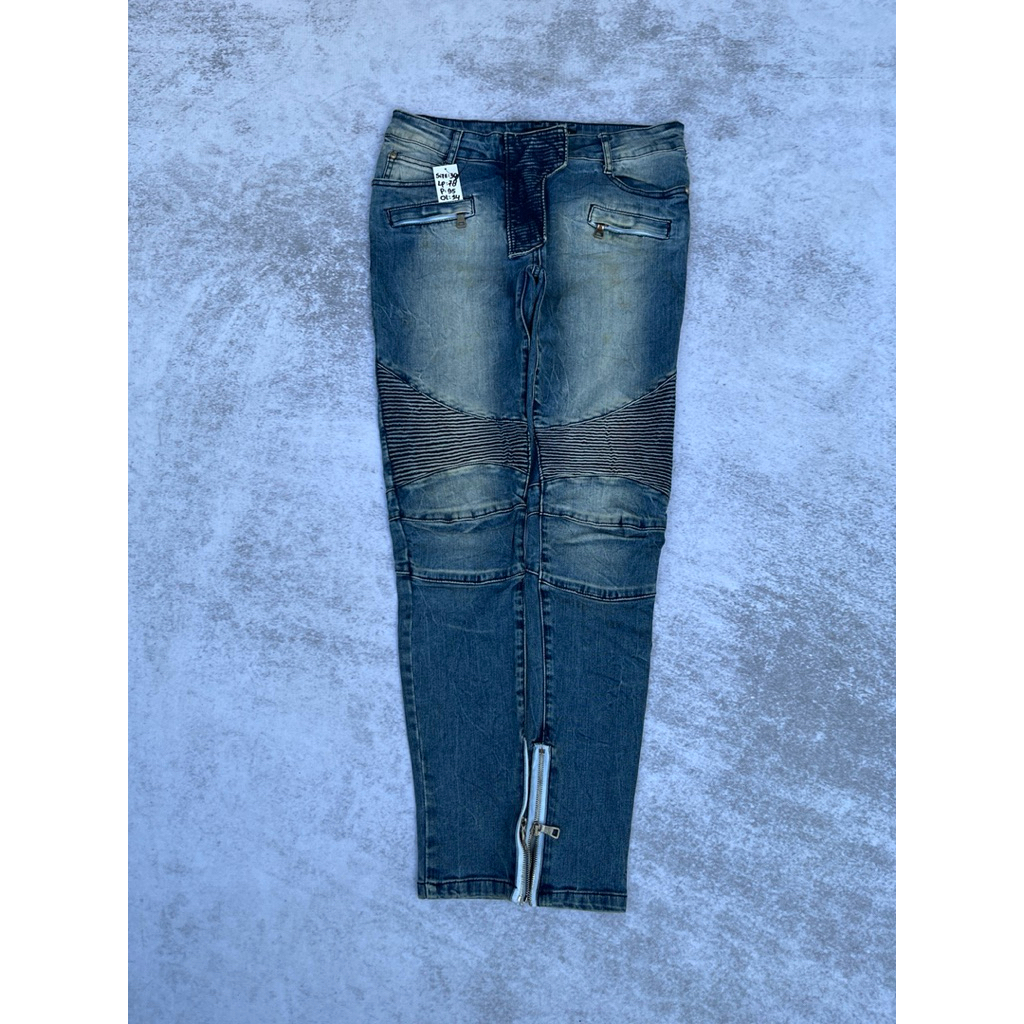 CELANA BALMAIN PARIS BIKERS JEANS SECOND MURAH