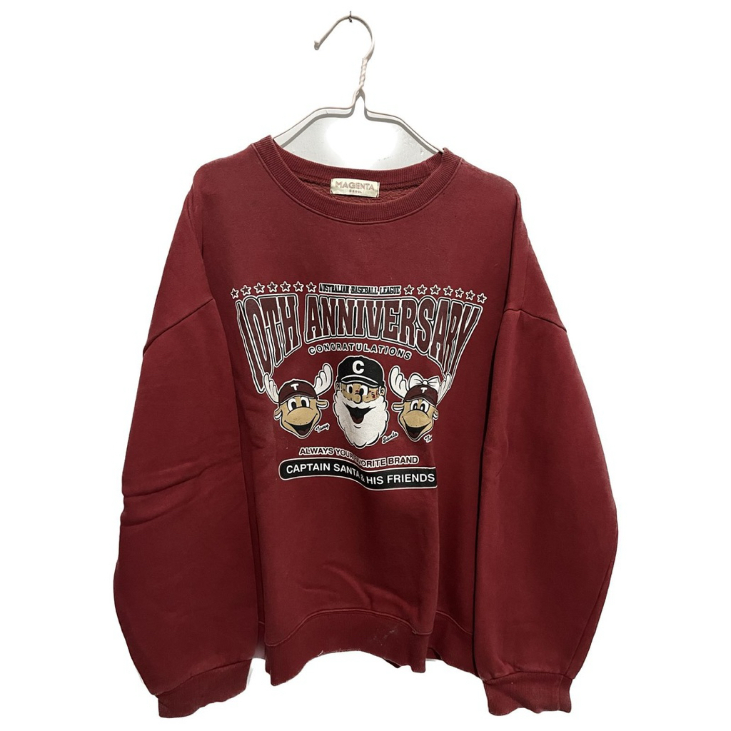 Crewneck Maroon Oversize