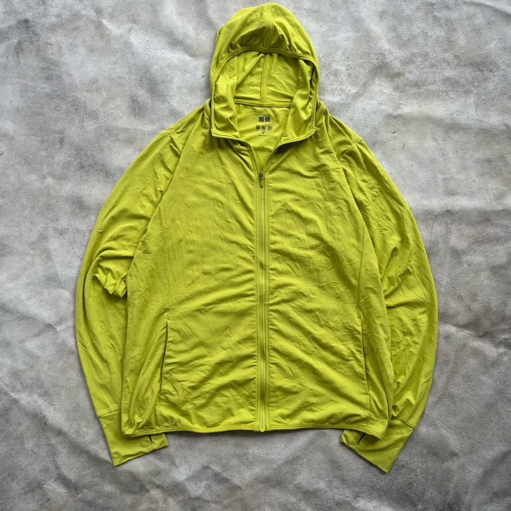Uniqlo AIRIsm Jacket Mesh Hoodie Proteksi Anti UV