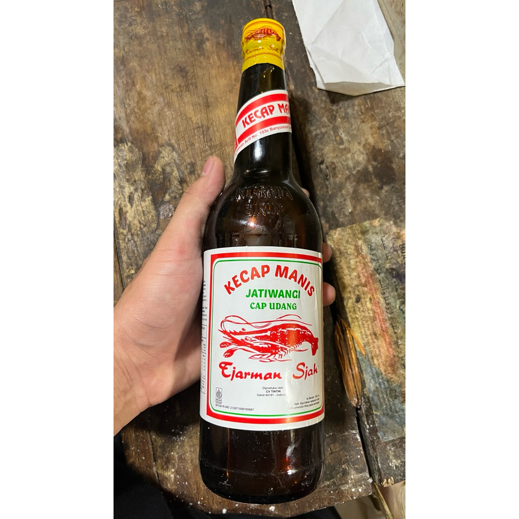 Kecap Manis Jatiwangi Cap Udang Tjarman Sjah Asli Garut 550ml (Botol Kaca)