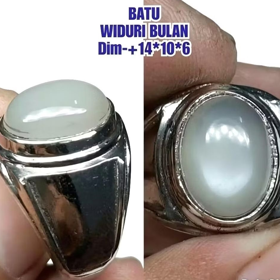 Cincin Batu Biduri Bulan Ring Alpaka Super