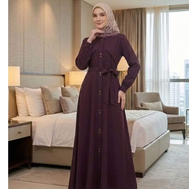 Safira Dress By Azfara Gamis Wanita Muslim Bahan Tunica premium Elegan