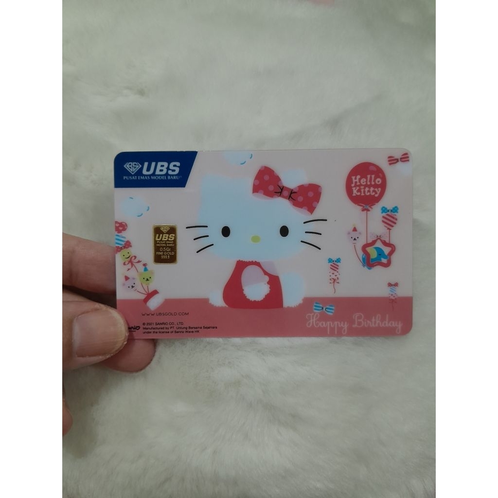 UBS GOLD 0.5 gram Hellokitty happy birthday