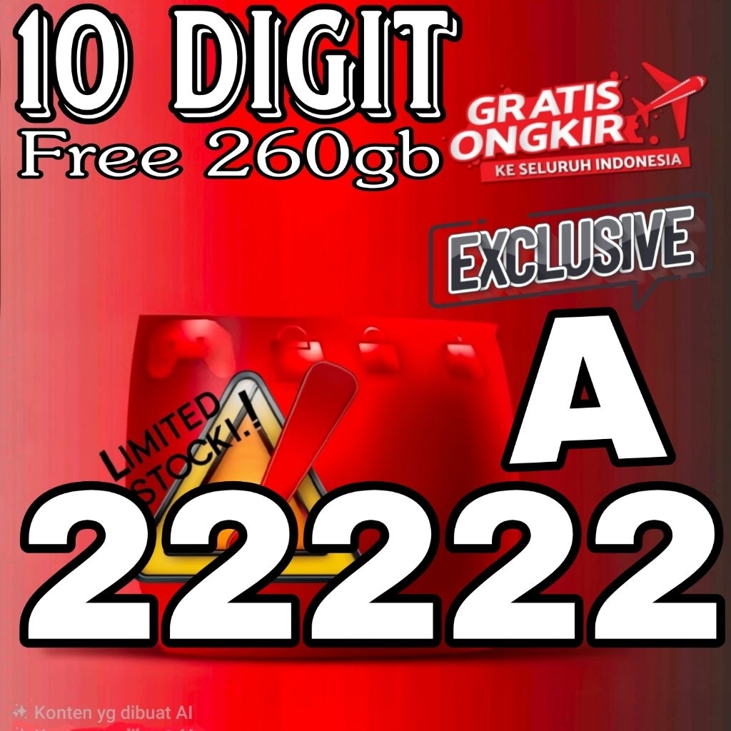 kartu perdana nomor cantik telkomsel simpati 10 digit pola 22222 Panca