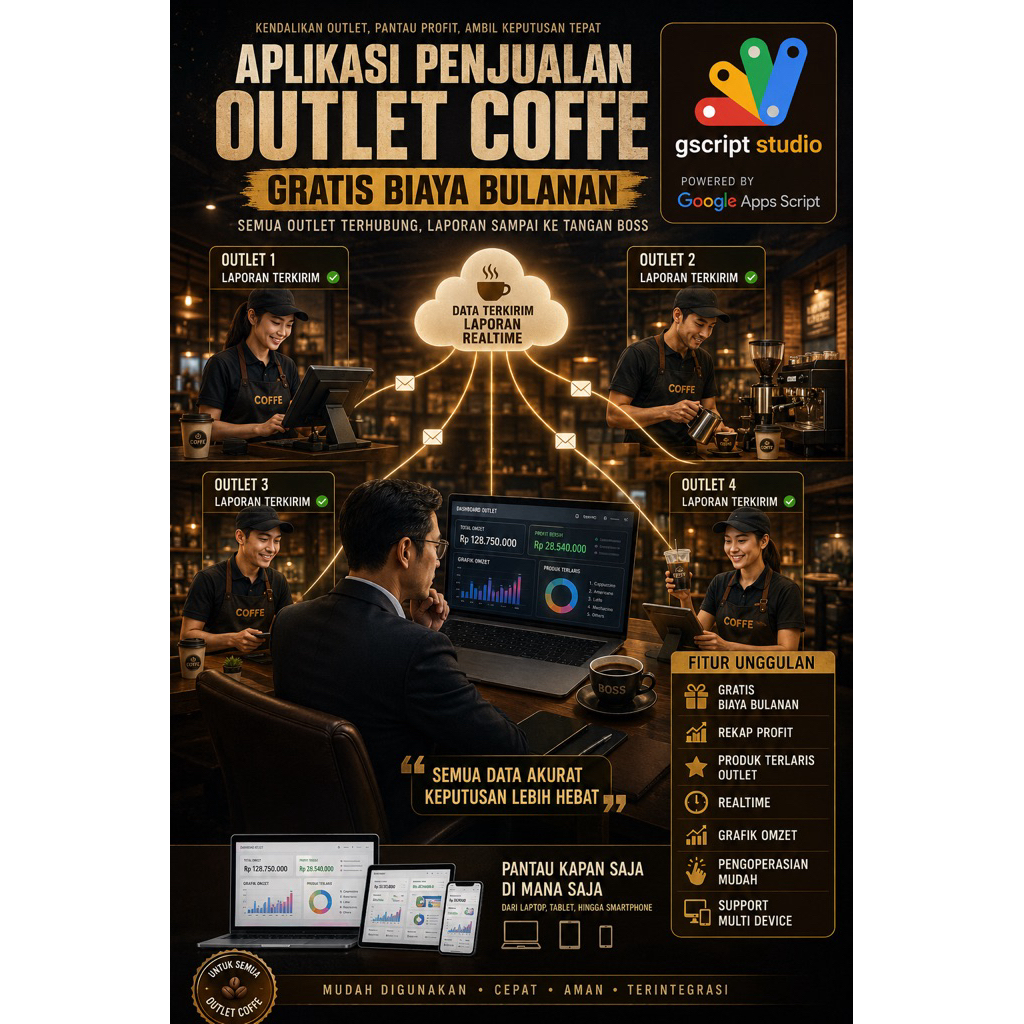 Software Kasir POS Cafe Outlet Coffee - Full Version Lifetime Web Based (Bisa Pantau HP)