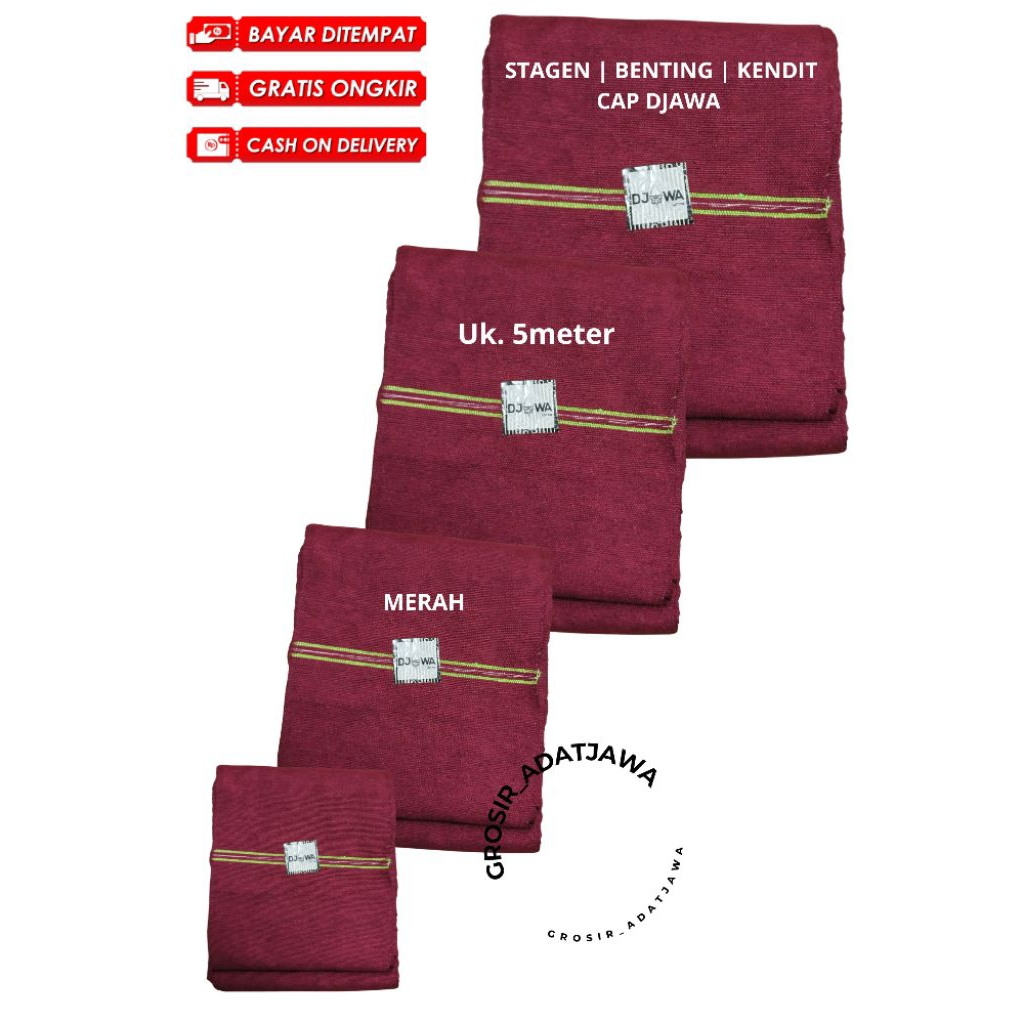 Benting 5m | stagen cap djawa | kendit melahirkan | ikat kebaya | stagen lilit panjang | bengkung ja