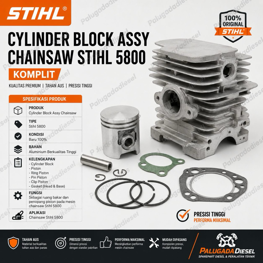 CYLINDER BLOCK CHAINSAW STHIL ORIGINAL 5800 TURBO