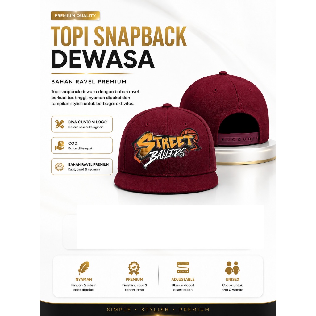 SY-Topi Snapback Hiphop Unisex Pria Hiphop Wanita Hiphop