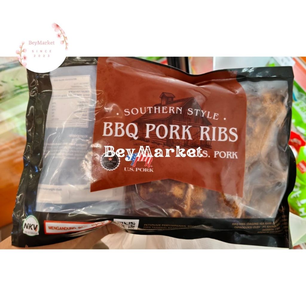 BBQ Pork Ribs US Pork 500g | Iga Babi Panggang Frozen Import | Pack