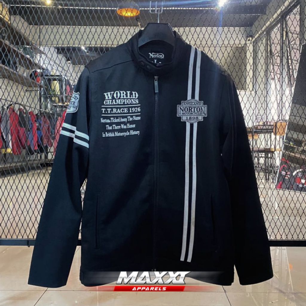 Jaket Norton  | Tracktop Black | Jaket daily pria | Original Norton