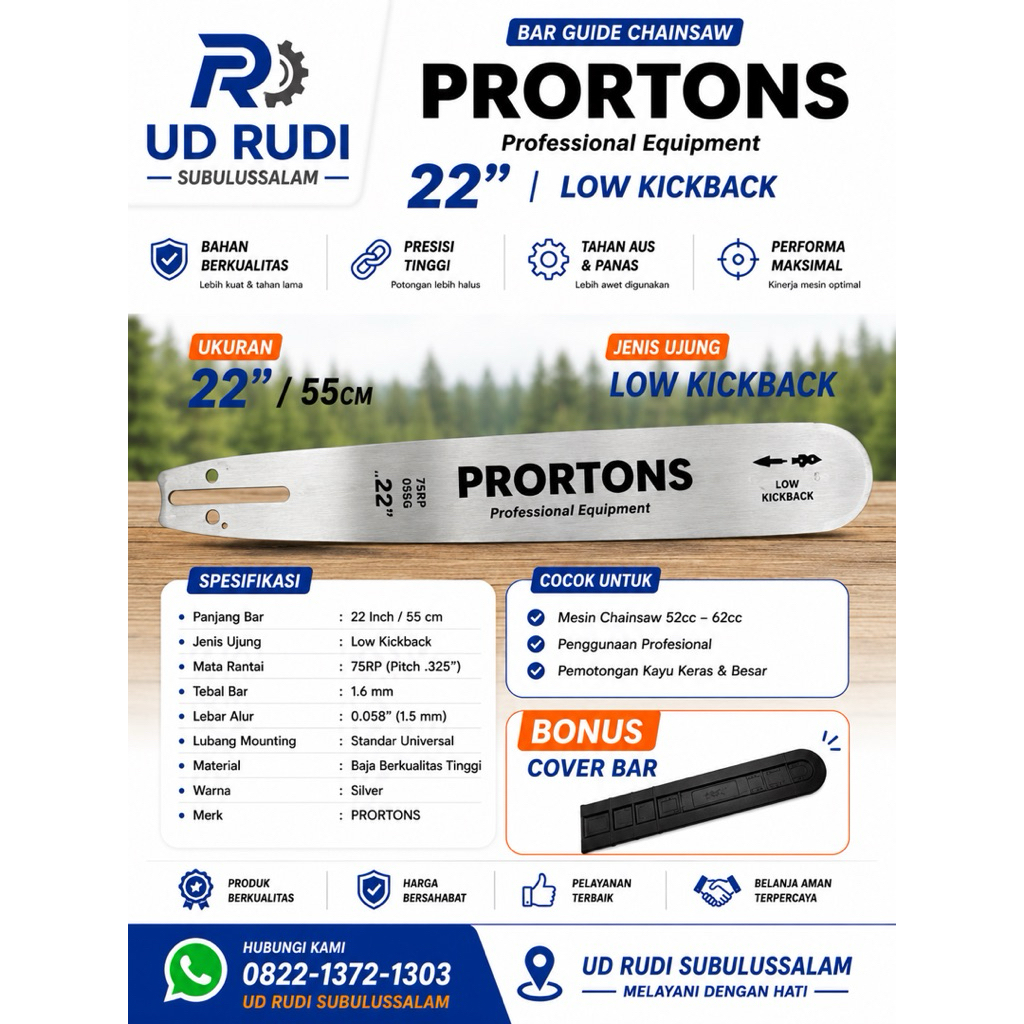 BAR BAJA CHAINSAW 22 PRORTONS (ORIGINAL )