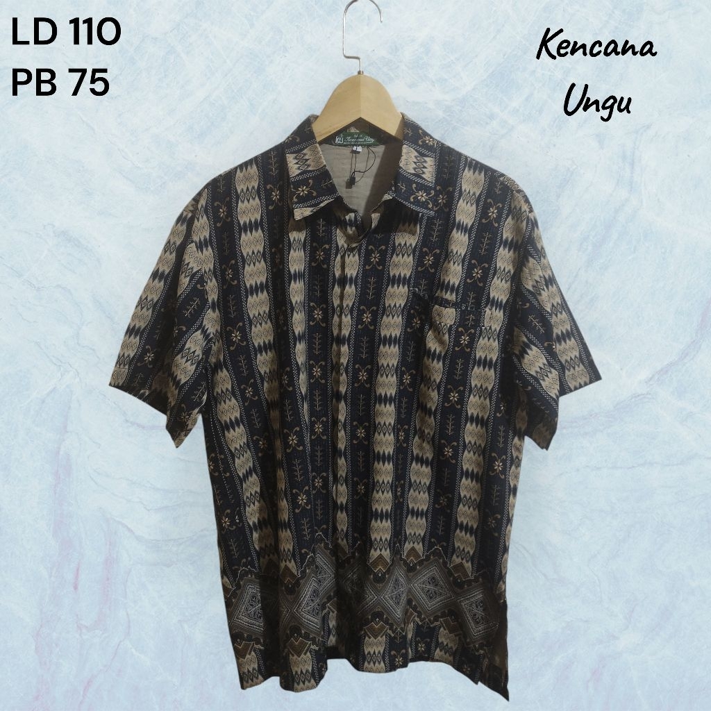PL kemeja batik pria berfuring by kencana ungu (baca deskripsi)