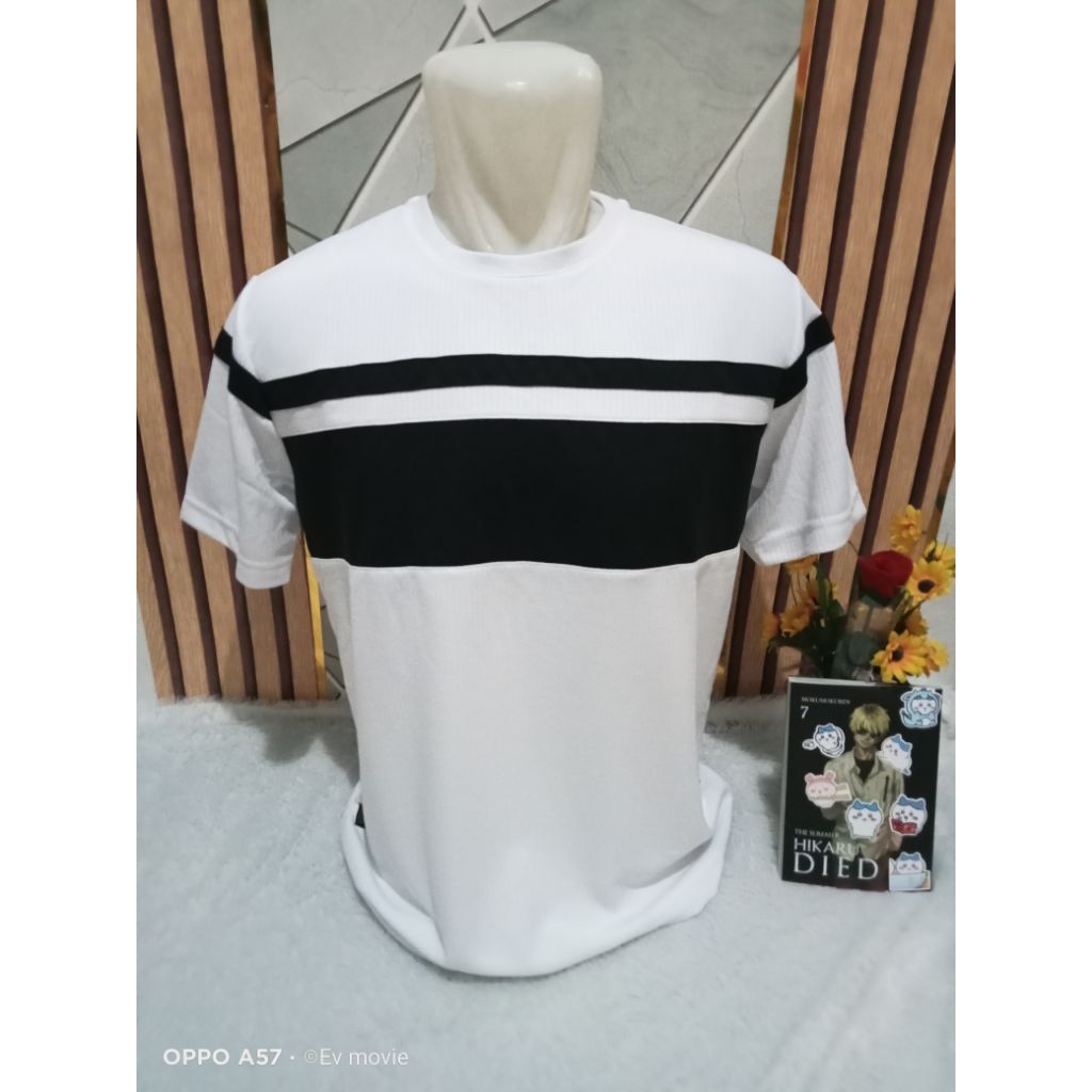 kaos oblong putih hitam poshboy