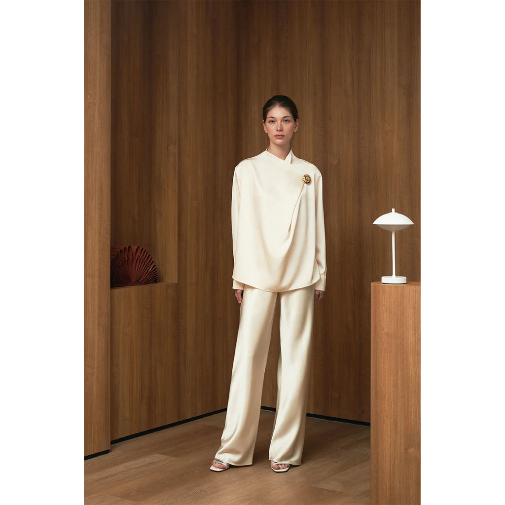 Duma Zoepa Shirt - Cream & Maroon