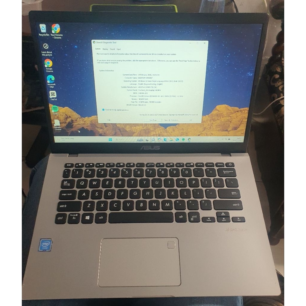 asus slim x409 n4000 8/256