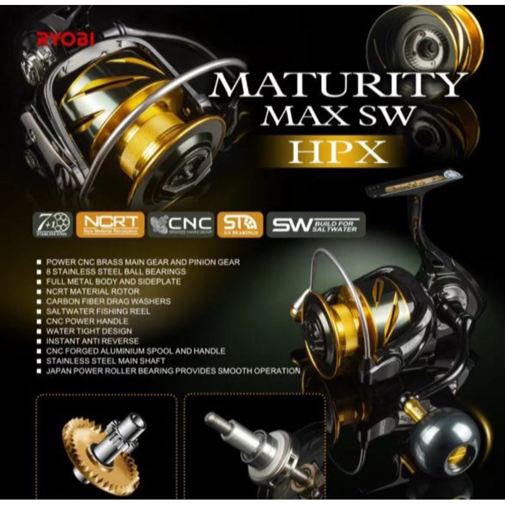 REEL RYOBI MATURITY MAX HPX SW 5000/6000/8000 - SALTWATER