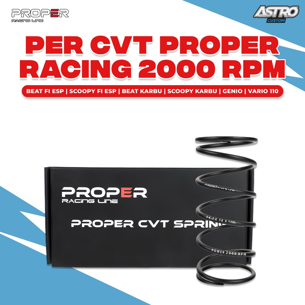 Per CVT 2000 RPM Proper Beat Fi Esp Scoopy Esp Vario 110 Genio Beat Deluxe Karbu Spring CVT Racing