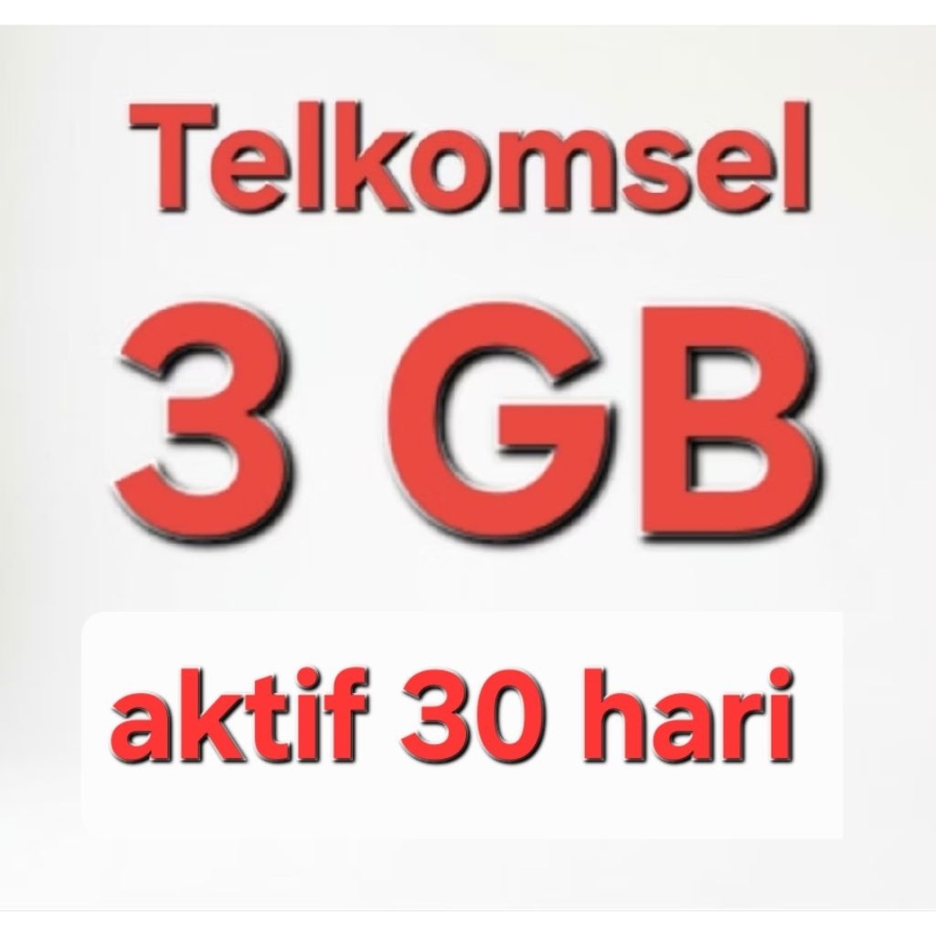 kuota telkomsel 3GB , 30 hari