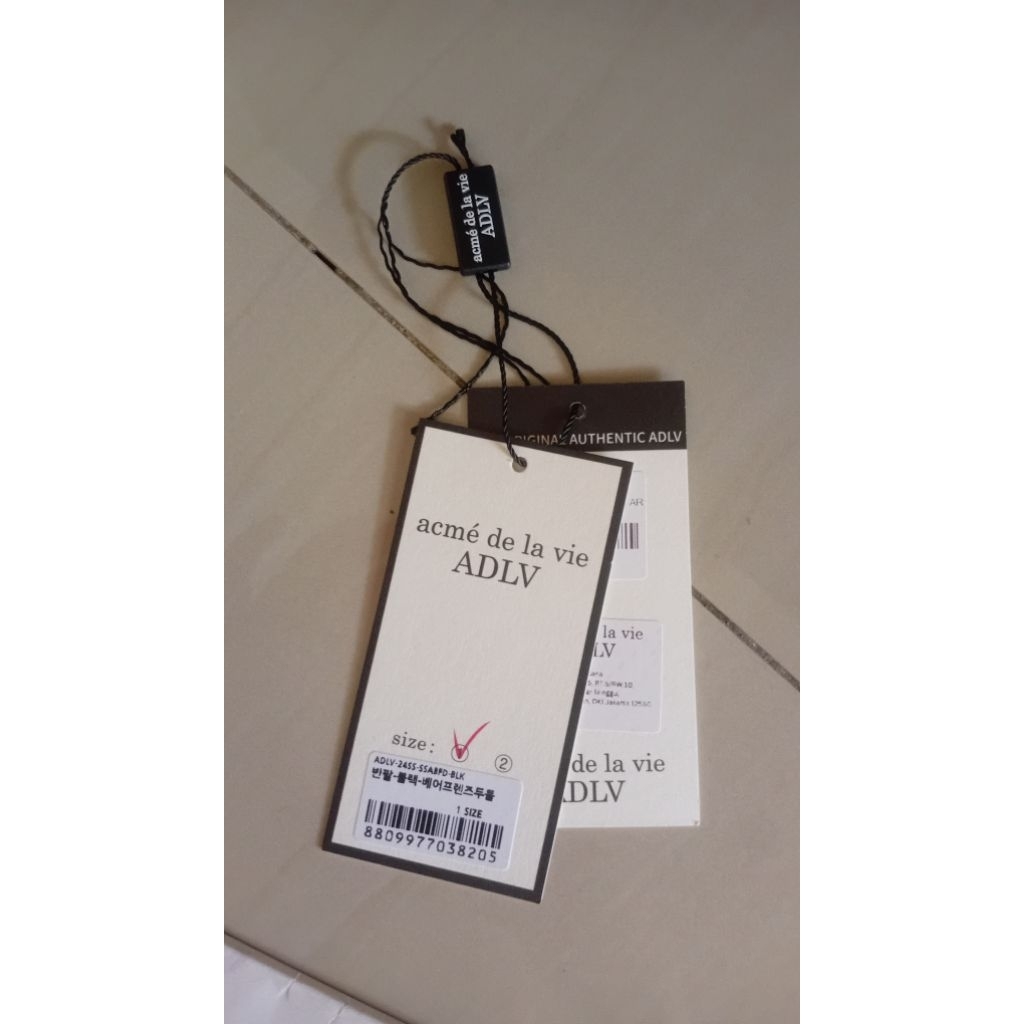 tag baju adlv ori bisa discan