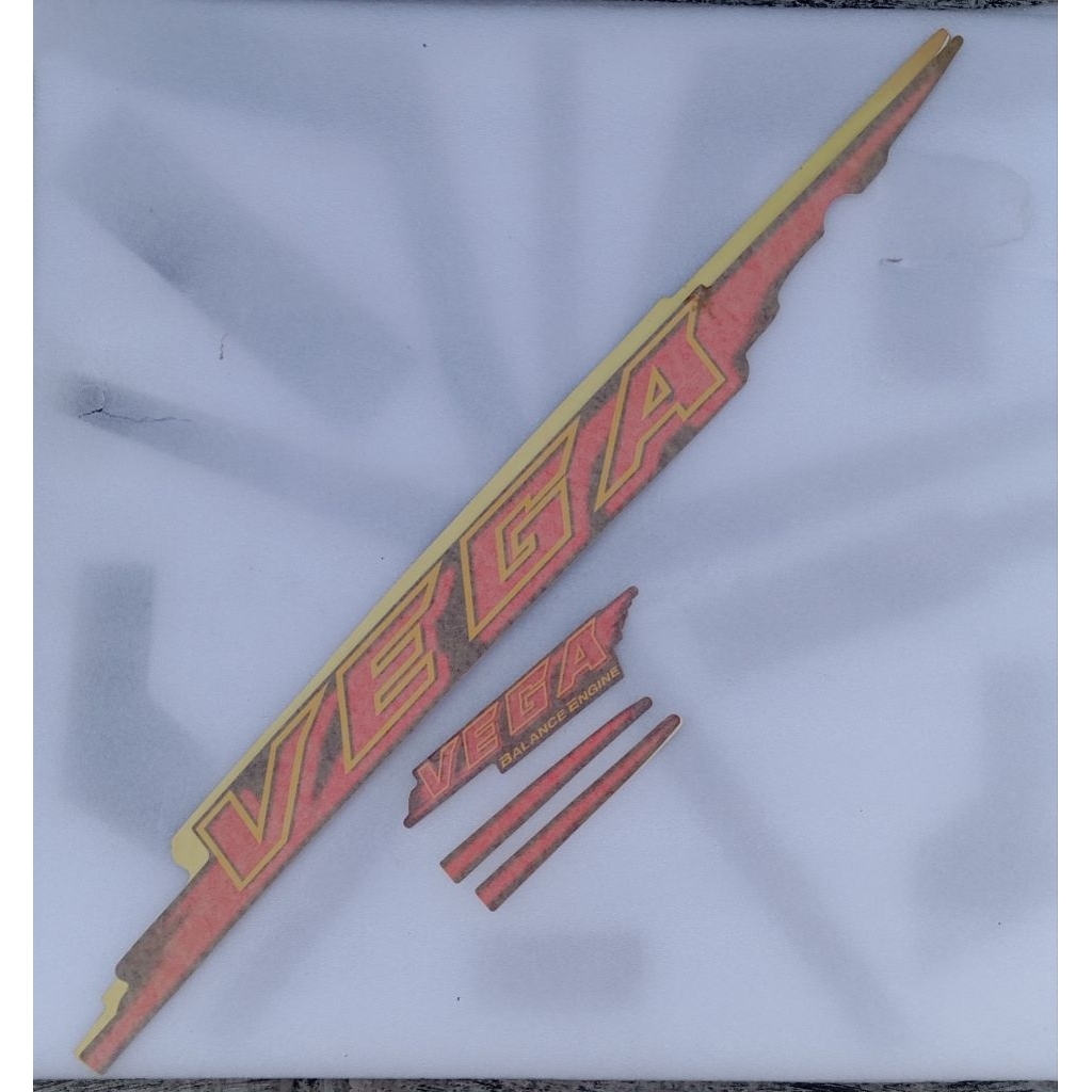 Striping sticker decal body original Yamaha Vega lama Vega old tahun 1998 merah maroon