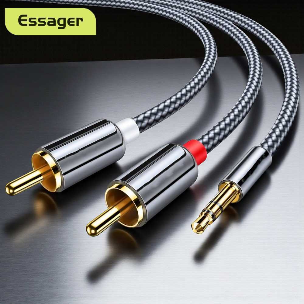 ESSAGER Kabel AUX Audio Jack 3.5mm to RCA 2 Meter - EYPZJ-MYA0G