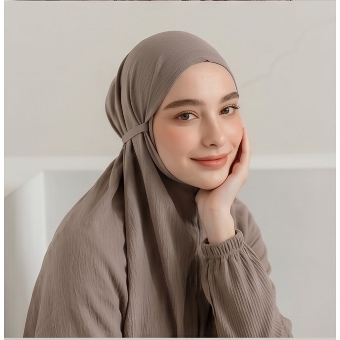 HIJAB BERGO CRINKLE AIRFLOW TALI SIZE L/ JILBAB BERGO CRINKLE AIRFLOW /HIJAB CRINKLE L