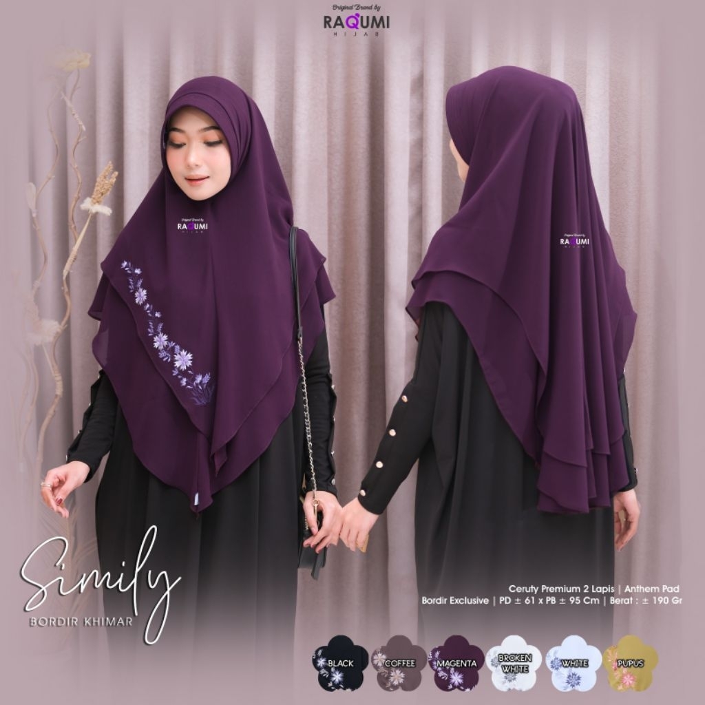 SIMILY BORDIR KHIMAR BY RAQUMI HIJAB