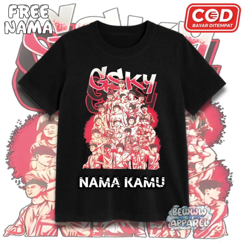 Kaos Anak GSKY - Baju Kaos Anak Unisex GSKY - Kaos Anak Free Nama