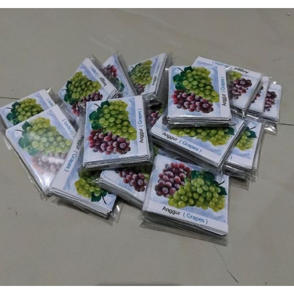 Poster Edukasi Anak - Gambaran Buah buahan sudah dipotong rapi