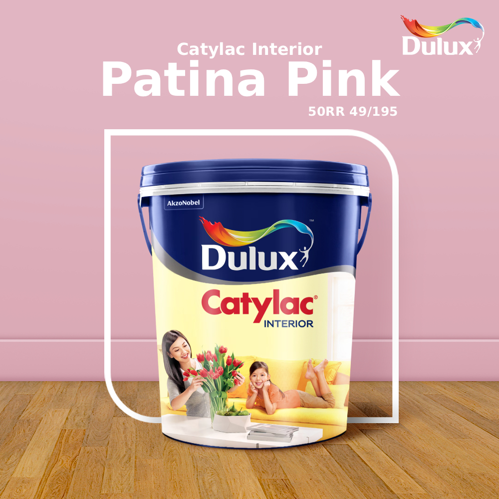CAT TEMBOK PATINA PINK DULUX CATYLAC INTERIOR - 5 KG CAT PATINA PINK 50RR-49/195 CAT TEMBOK INTERIOR