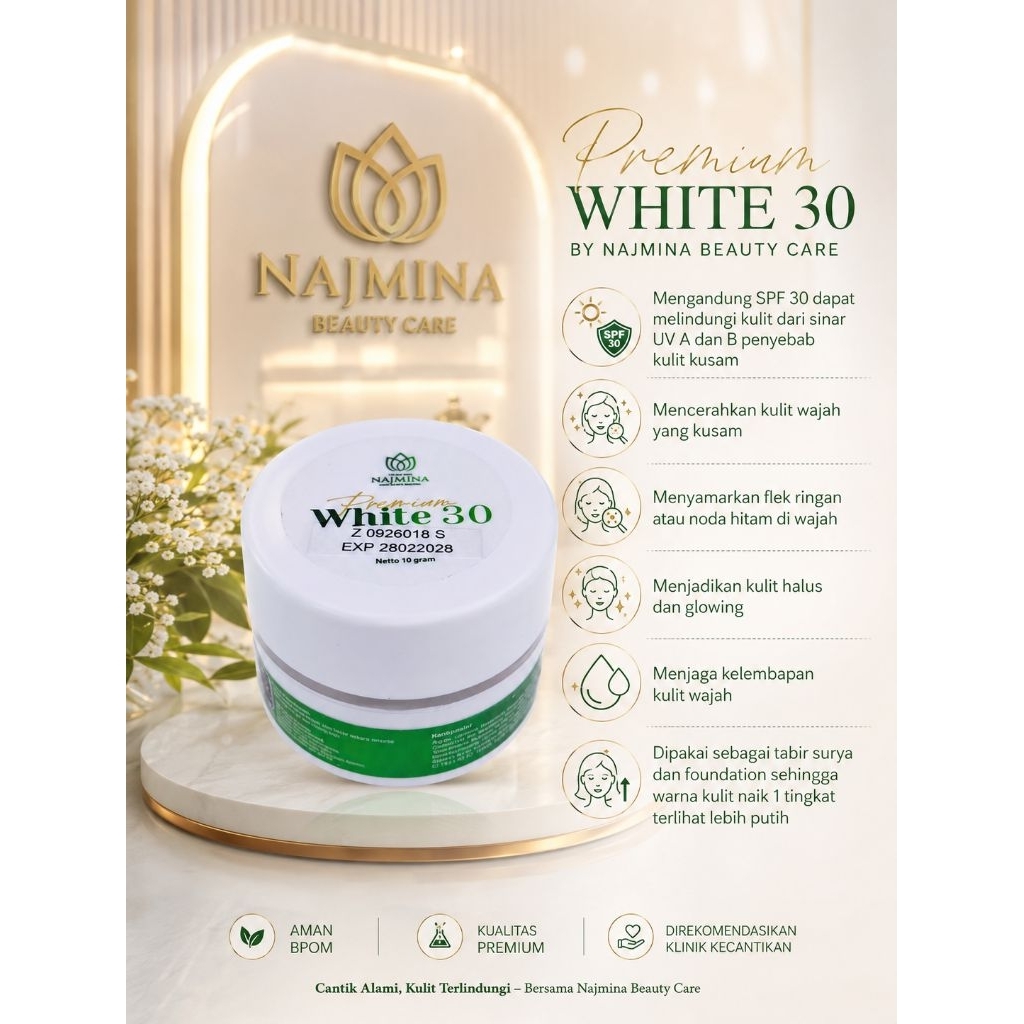 KRIM PAGI PREMIUM WHITE 30 NAJMINA