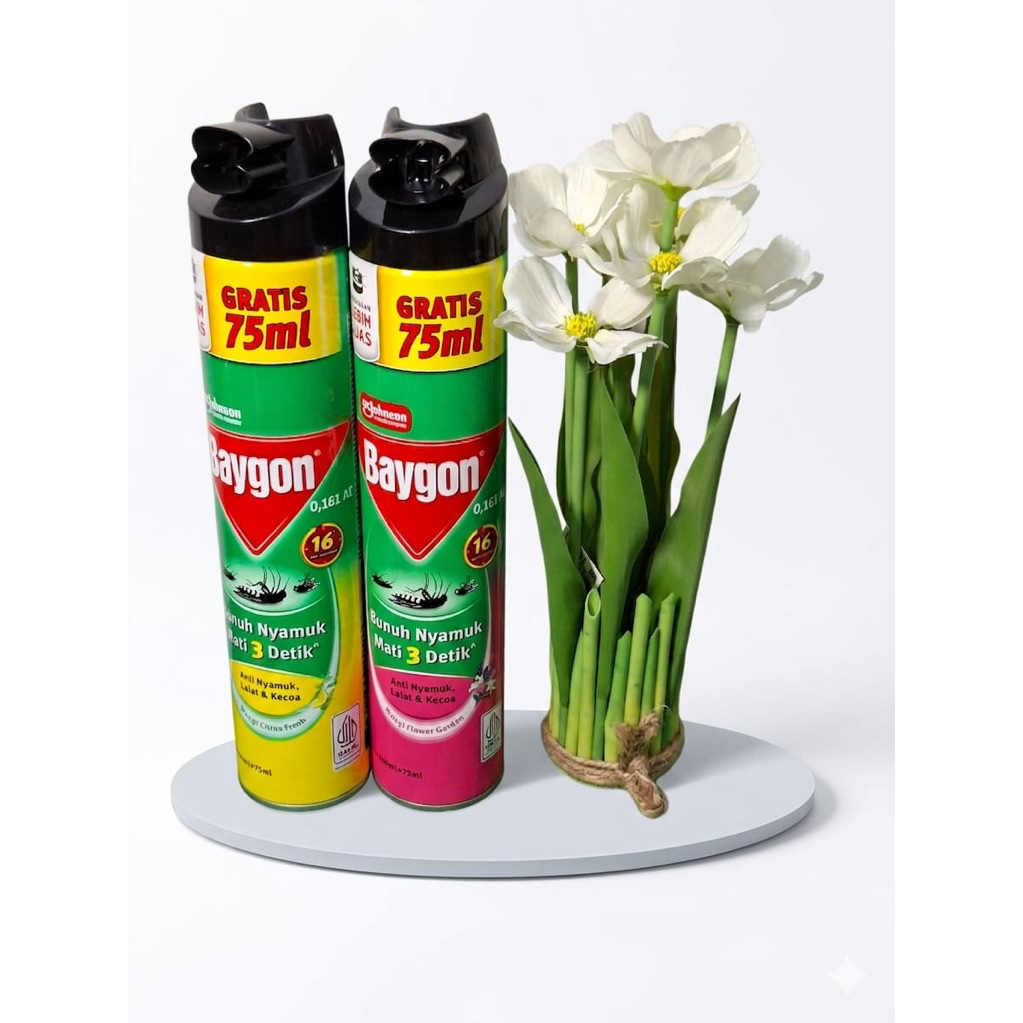 Baygon Semprot Antinyamuk 600ml + 75ml