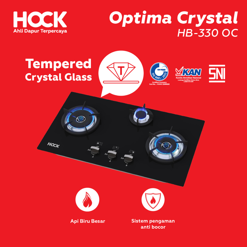 HOCK HB-330OC KOMPOR GAS TANAM 3 TUNGKU