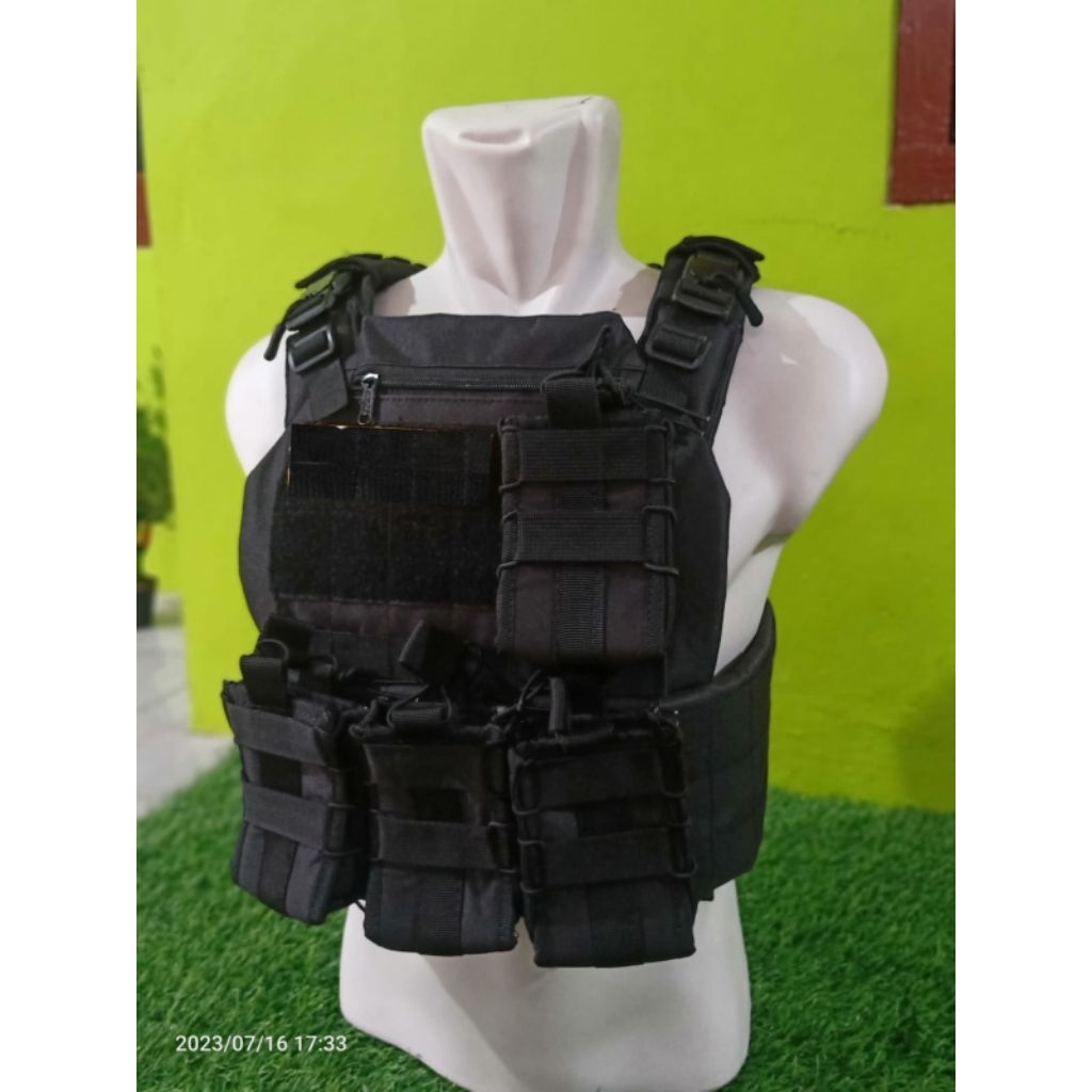 ROMPI ANGIN TACTICAL WARNA HITAM/BODY VEST TACTICAL HITAM
