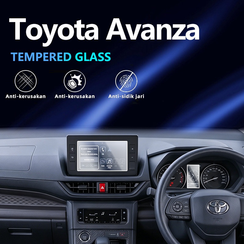 Toyota Avanza Tempered Glass Pelindung Layar Navigasi Anti Gores Aksesoris Mobil