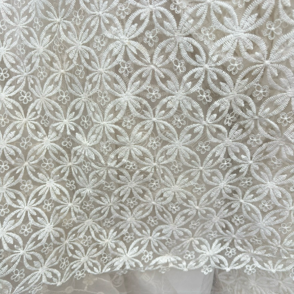 Bahan Organza Bordir ~ Organza Bordir Premium  ~ Kain Meteran Organza Bordir