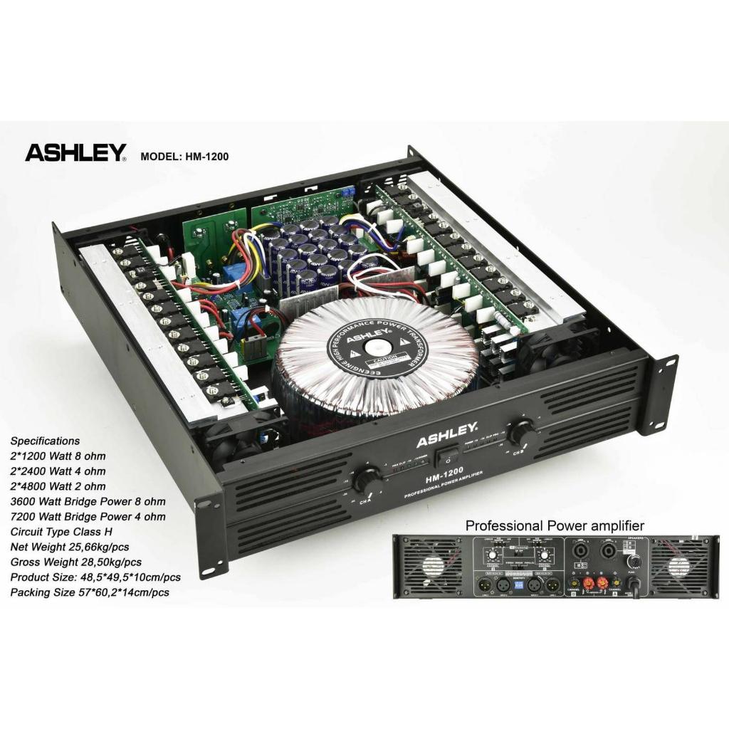 POWER Ampli Amply AMPLIFIER ASHLEY HM1200 HM 1200 ORIGINAL 4800 watt Utk SubwooferTERBAIK