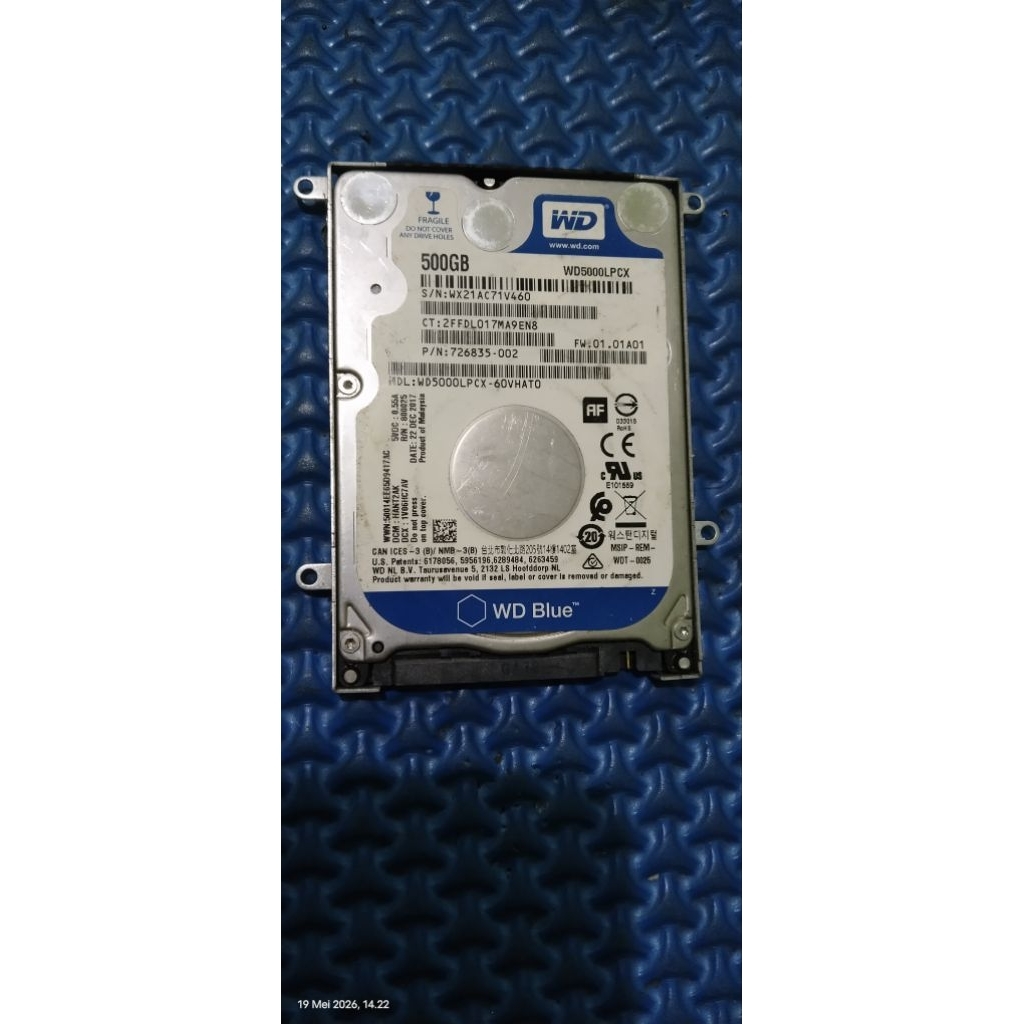 HDD WD5000LPCX 500GB BEKAS