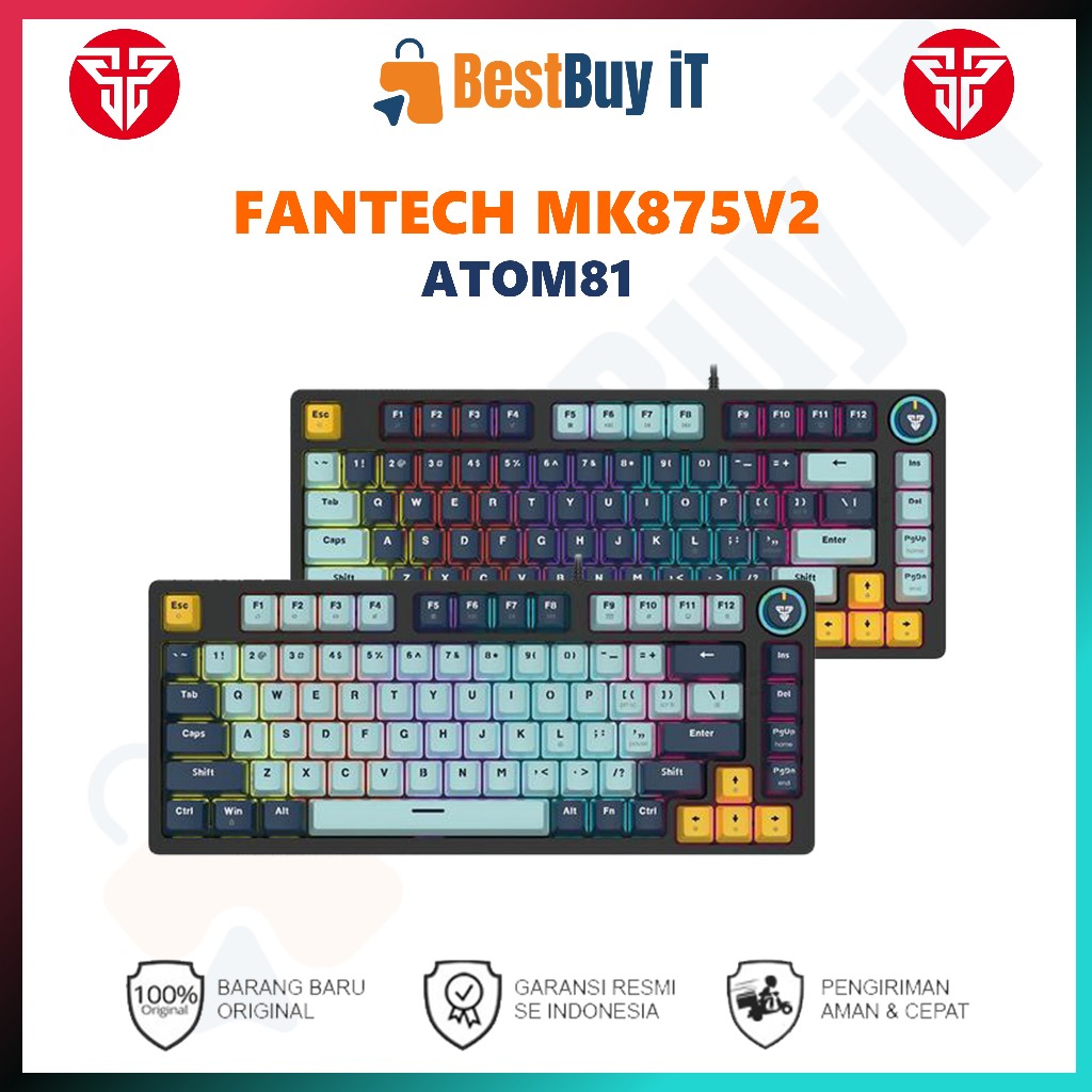 Fantech ATOM MIZU MK875V2 Keyboard Mechanical Gaming ATOM 81
