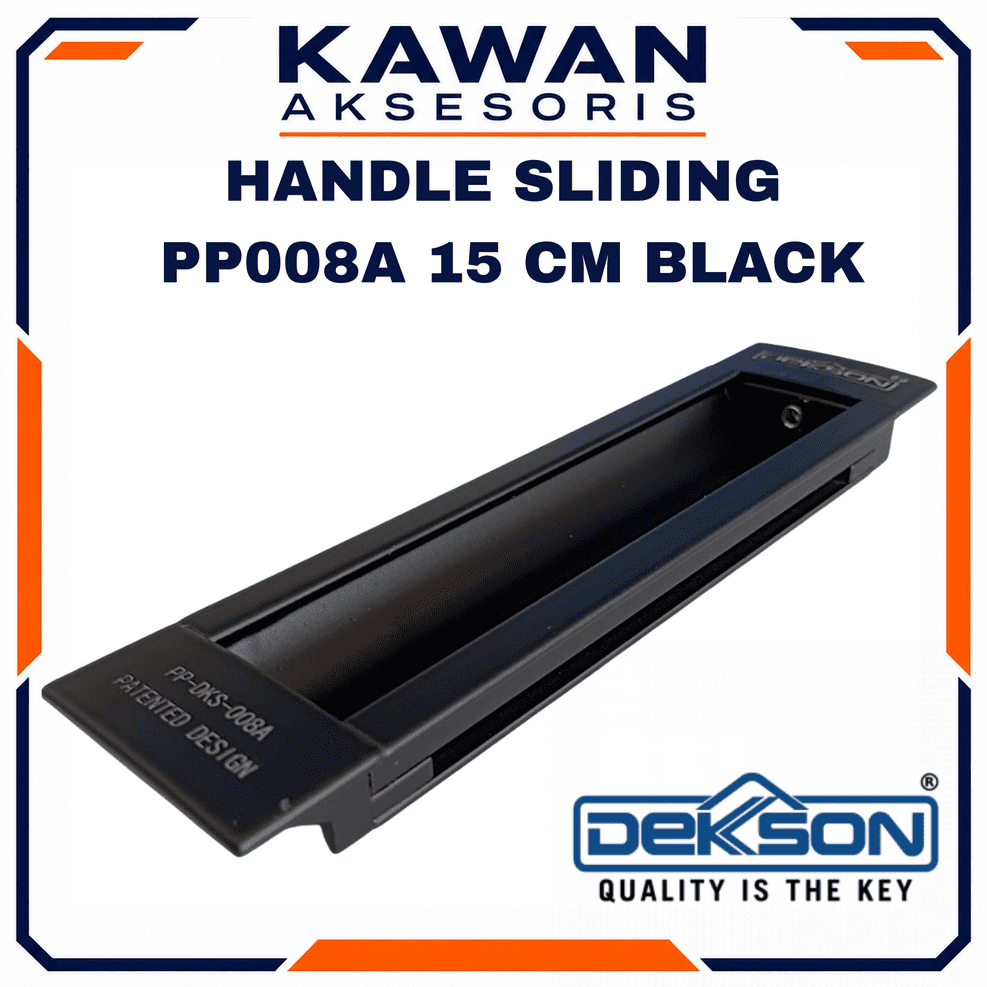 Handle Sliding Dekson PP008A 15 CM Hitam