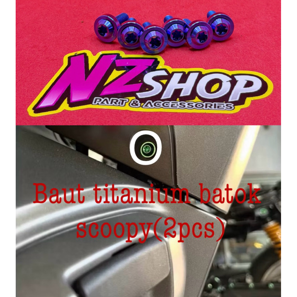 baut titanium batok scoopy dapat 2 baut