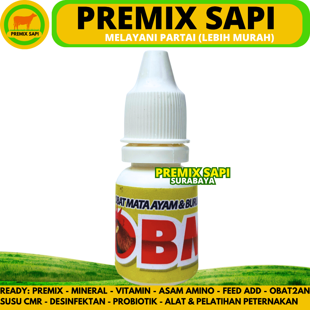 OBM Tetes Mata Ayam dan Burung 5ml - Tetes Mata Ayam - Perawatan Mata Burung Ayam Aduan & Unggas