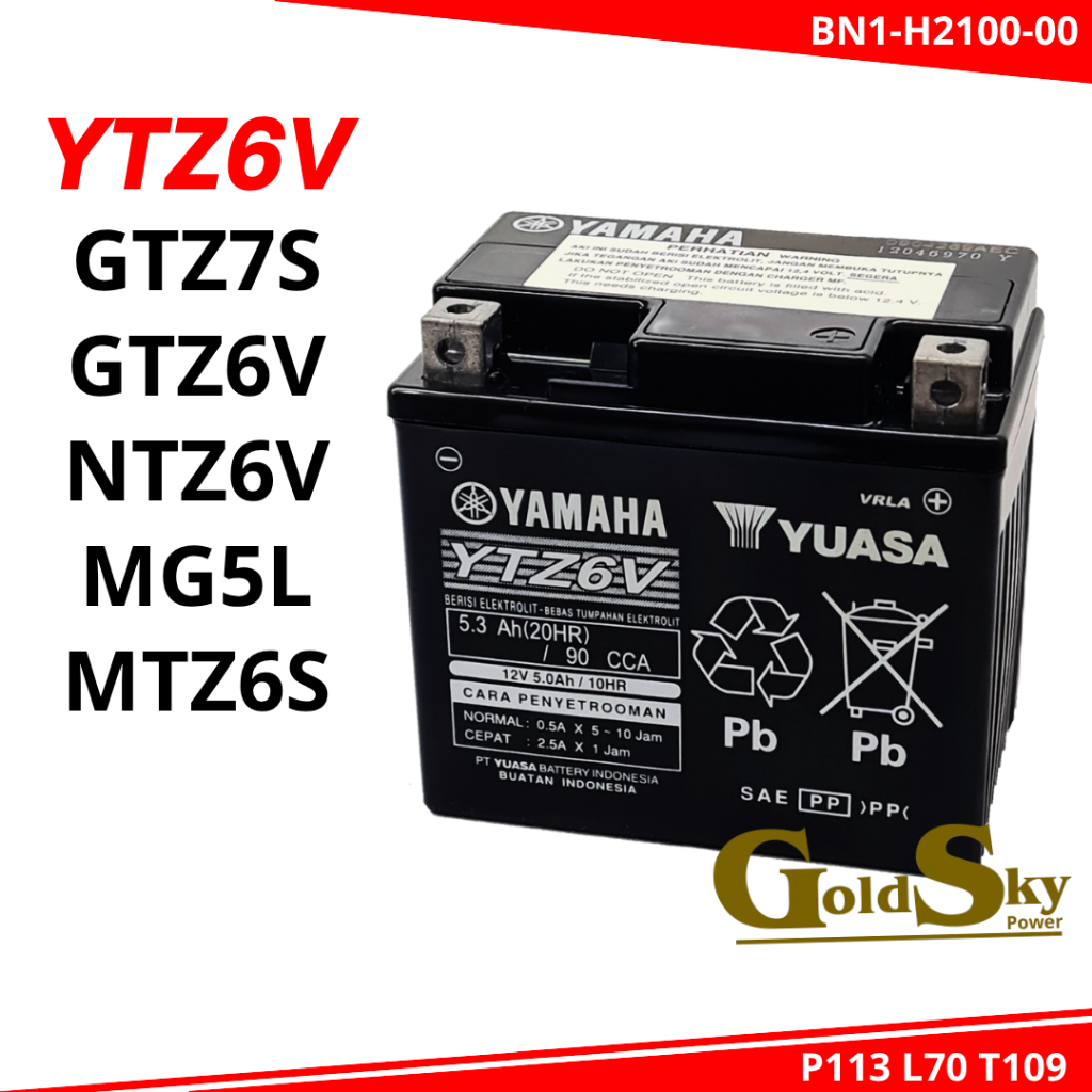 AKI KERING MOTOR YTZ6V GTZ7S NTZ6V YAMAHA GS YUASA MF BN1-H2100-00