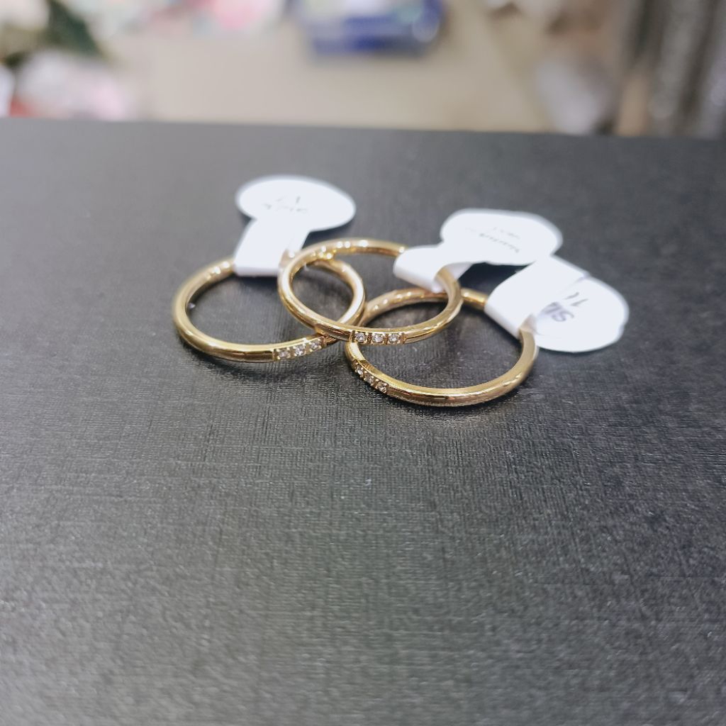 GROSIR CINCIN TITANIUM RING MATA 3 KECIL PER BOX ISI 36 PCS