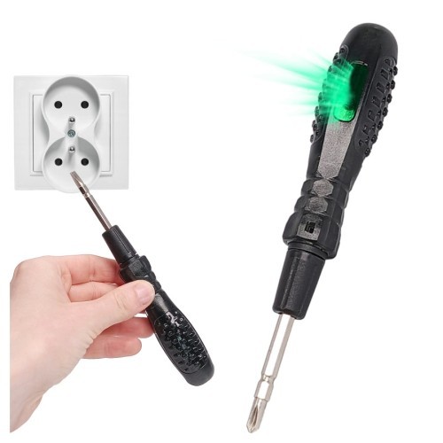 Obeng Test Pen Tespen 2in1 Listrik LED Digital Bolak Balik Plus Minus + - Alat Cek Induksi Lokasi Deteksi Arus Sensor Tegangan AC DC Listrik Kabel Putus Multifungsi Tester Pen Voltage Detector Indicator Led Indikator Murah Harus Punya Dirumah Pembuka Baut