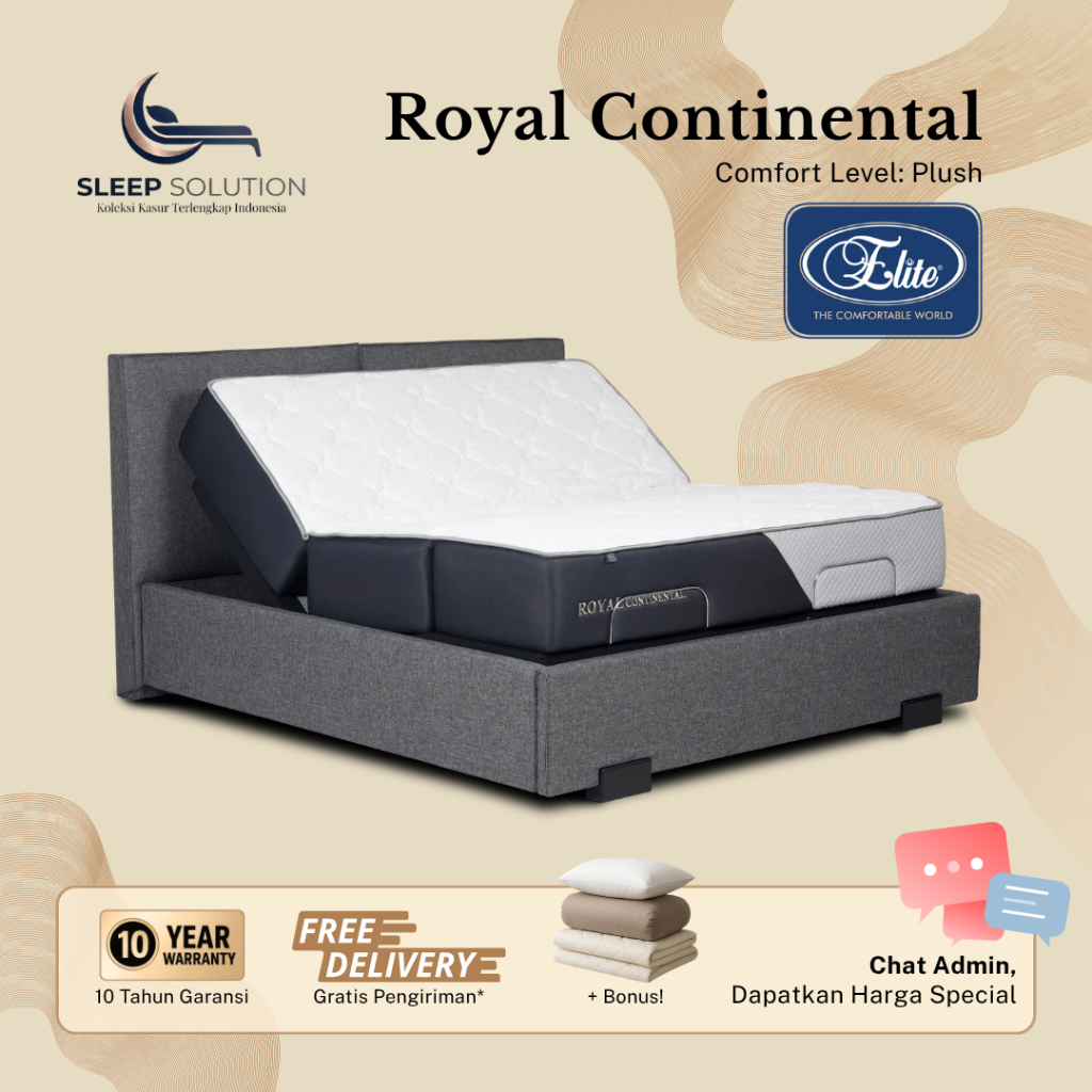 ELITE ROYAL CONTINENTAL I Kasur Spring Bed | Matras Premium | 100x200, 120x200, 160x200, 180x200, 20