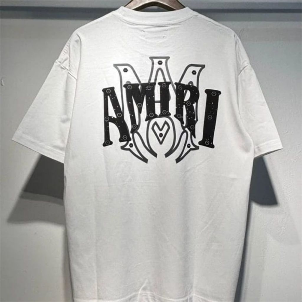Tshirt Kaos Amiri Dot Men's Women's Tee Short Sleeve Trend Round Neck Premium