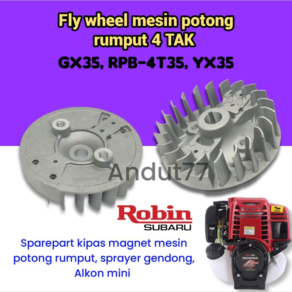 Flywheel GX35 435 kipas magnet mesin semprot rumput 4 TAK G838 789