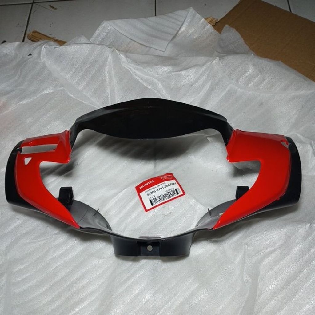 53205-KPH-700FMV batok totok lampu depan supra x125 lama old visor warna merah ori baru