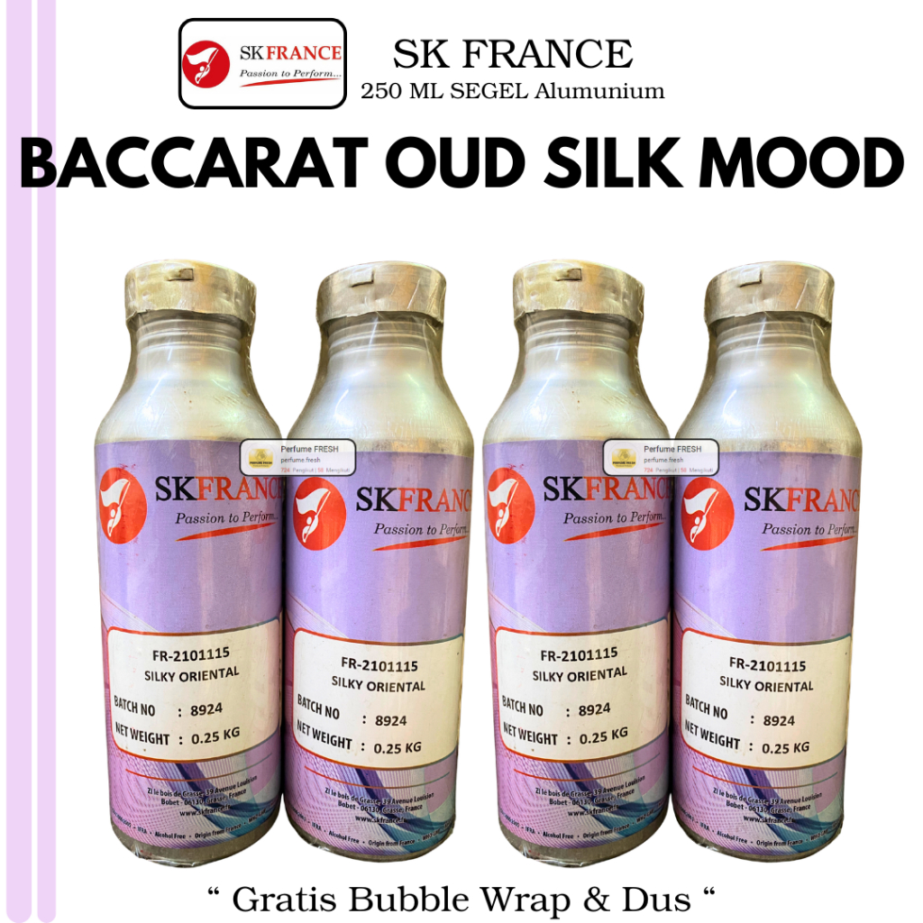 SILKY ORIENTAL - Baccarat Oud Silk Mood 250 ML SEGEL Alumunium Bibit Parfum SK FRANCE